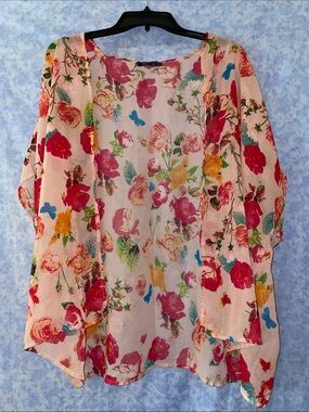 Floral Sheer Kimono Jacket